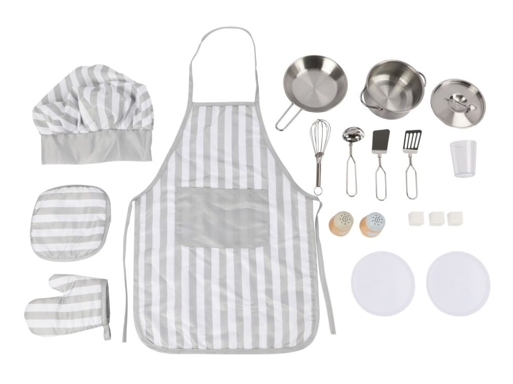 eliNeli Dětská kuchařská sada s nádobím a zástěrou